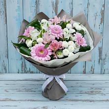 Букет цветов из:  Герберы, Альстромерии и Хризантемы в Покойном