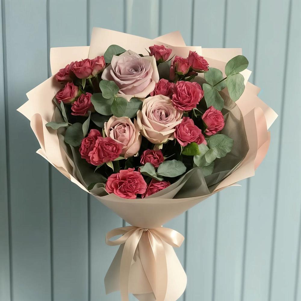 Букет цветов из: Гвоздики и Розы в Покойном