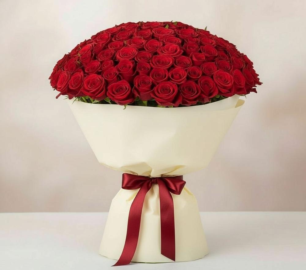 Букет 101 Красная роза Милано в Покойном