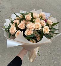 Букет Кремовые розы Латте в Покойном