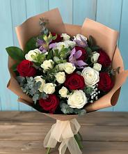 Букет цветов из:  Розы и Альстромерии в Покойном
