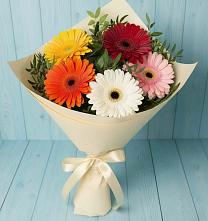 Букет цветов из:  Герберы #REPLACE_PRED# Покойном