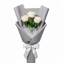 Букет 3 белые розы в Покойном