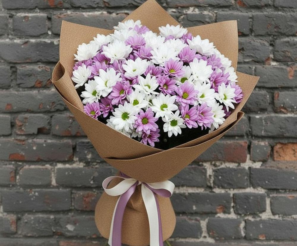 Букет цветов из: Хризантемы в Покойном