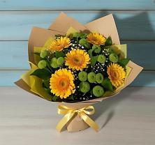 Букет цветов из:  Герберы и Хризантемы в Покойном