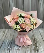 Букет цветов из:  Гвоздики, Розы и Хризантемы в Покойном