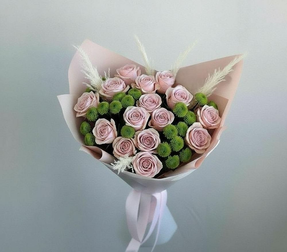 Букет цветов из: Розы и Хризантемы в Покойном