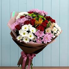 Букет цветов из:  Розы, Хризантемы и Альстромерии в Покойном