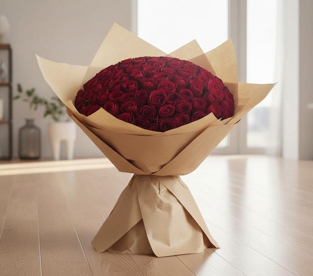 Букет 101 Красная роза в Покойном