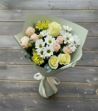 Букет цветов из:  Альстромерии, Розы и Хризантемы в Покойном