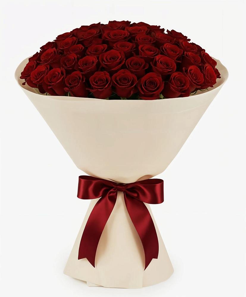 Букет 101 Бордовая роза Блэк Бакарра в Покойном